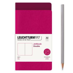 2 Carnets Jottbook Leuchtturm - 9x15 cm - Port Red et Baie - pages blanches