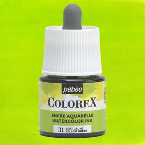 Flacon d'Encre Colorex Pébéo - 45ml - Vert jaune