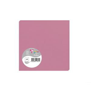 25 Cartes Pollen Clairefontaine - 135x135 mm - rose hortensia