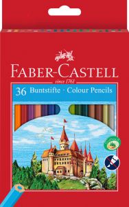 Étui de 36 Crayons de Couleur Faber-Castell + 1 Taille-crayon