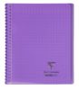 Cahier Clairefontaine Koverbook - 17x22 cm - 160 pages - Séyès - violet
