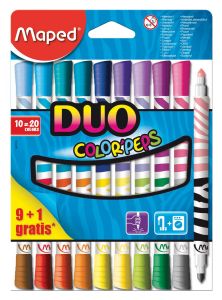 10 Feutres duo (20 couleurs) Maped