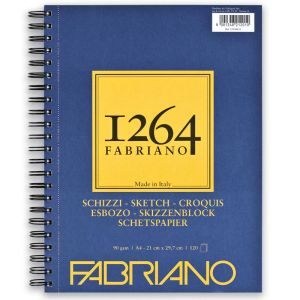 Bloc Papier Esquisse Fabriano A4 - 90g - Spirale long côté - 120 feuilles