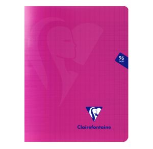 Cahier Clairefontaine Mimesys - 17x22 cm - 96 pages - Séyès - rose