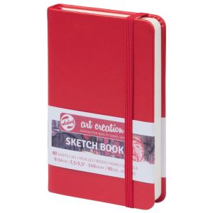 Carnet de Croquis Royal Talens Art Creation - 9X14 cm - 80 feuilles - 140g - rouge