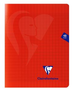Cahier Clairefontaine Mimesys - 17x22 cm - 48 pages - Séyès - rouge