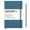 Carnet Leuchtturm souple - 12,5x19cm - Stone Blue - Ligné