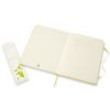 Carnet Moleskine Rigide - 19x25 cm - Pages blanches - Vert citron