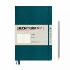 Carnet Leuchtturm souple - 14,5x21cm - Pacific Green - pointillés