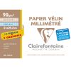 Pochette Papier Millimétré Clairefontaine A4 - 12 feuilles + 3 gratuites - 90g